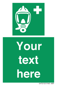 Custom sign safe condition Emergency escape breathing device